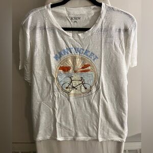 J.Crew Cream Graphic Tee